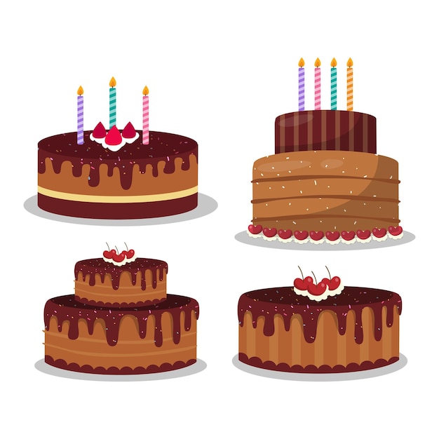Uma variedade de deliciosos bolos de aniversário para celebrações especiais