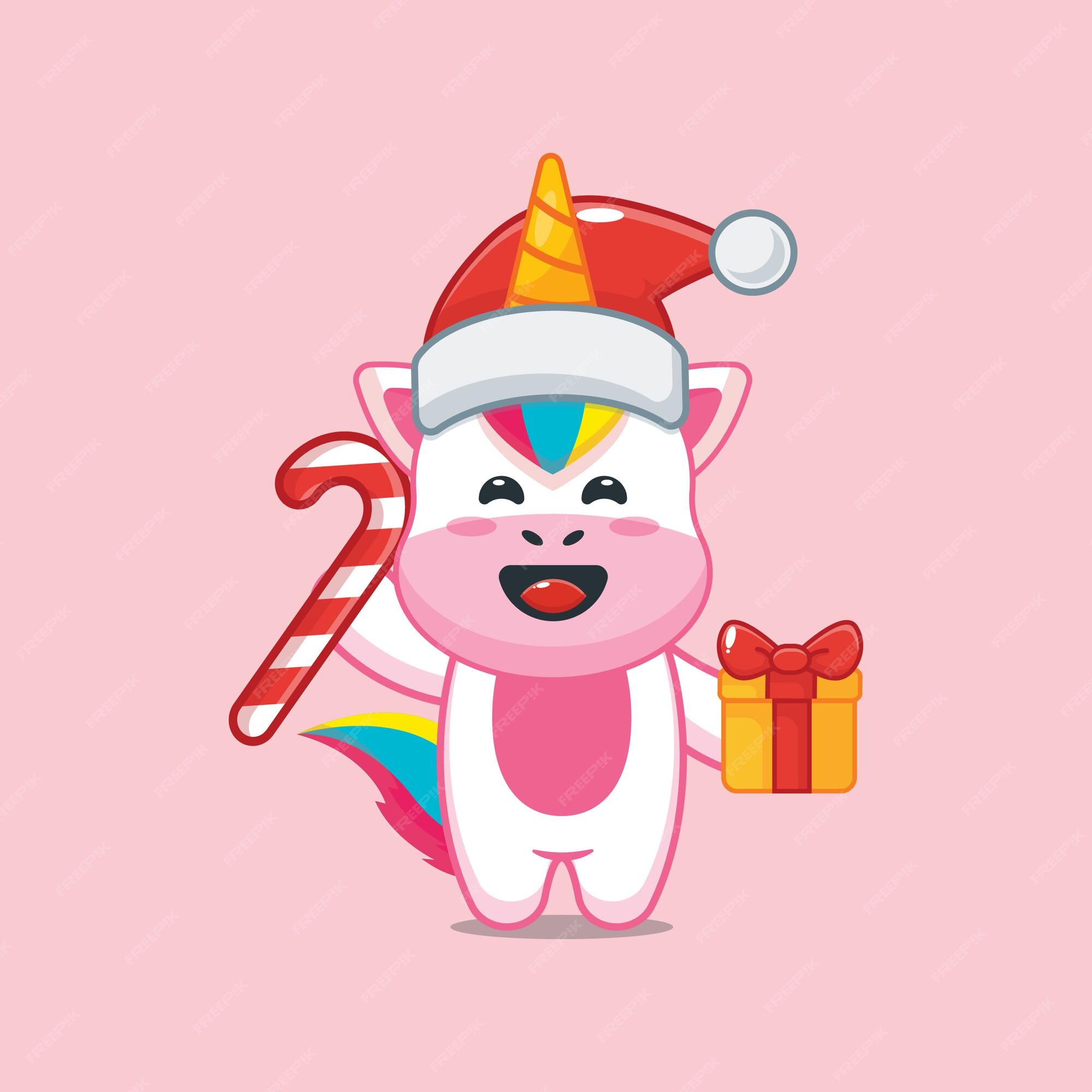 Desenho De Unicórnio Fofo Com Animal Kawaii De Presente De Natal PNG ,  Animais De Natal, Chifre De Unicórnio, Unicórnio PNG Imagem para download  gratuito