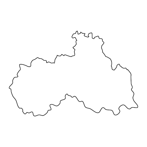 Unidade administrativa da região de liberec da ilustração vetorial da república tcheca