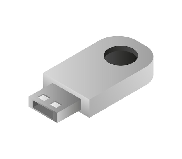 unidade usb isométrica