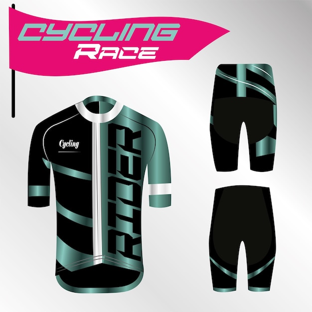 Vetor uniforme de ciclismo corrida de ciclismo