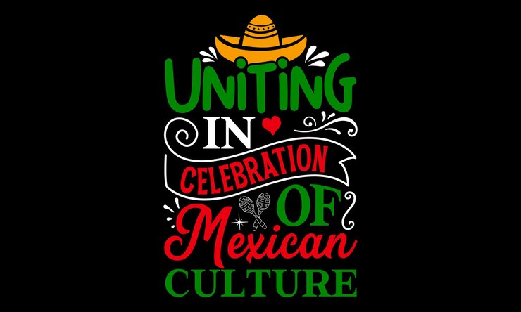 Vetor unindo-se em comemoração à cultura mexicana t-shirt design cartazes cartões eps 10