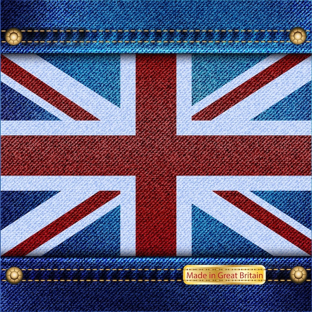 Vetor union jack mosaico em formato de vetor eps branco e azul vermelho