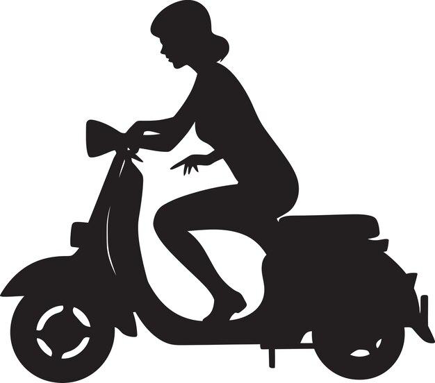 Urbanglamvoyage scooter icon stylestreetride logotipo vetorial preto