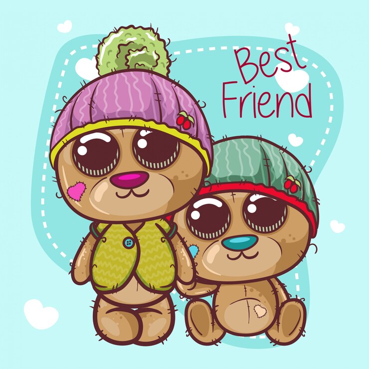 Vetor urso bonito dos desenhos animados de cartão - vetor