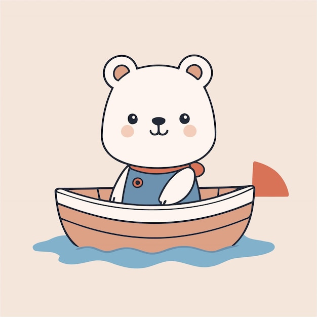 Urso bonito para crianças ilustração vetorial