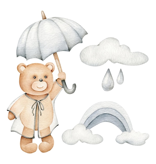 Urso com guarda-chuva