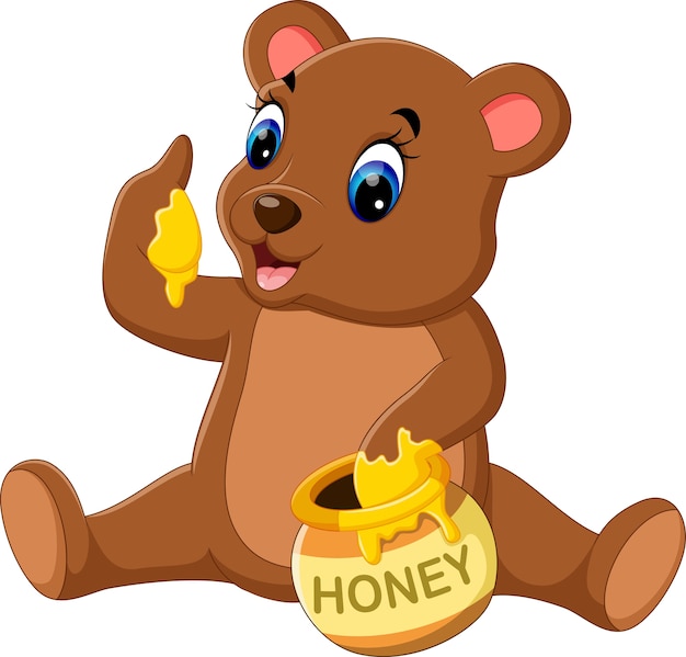 urso comendo mel