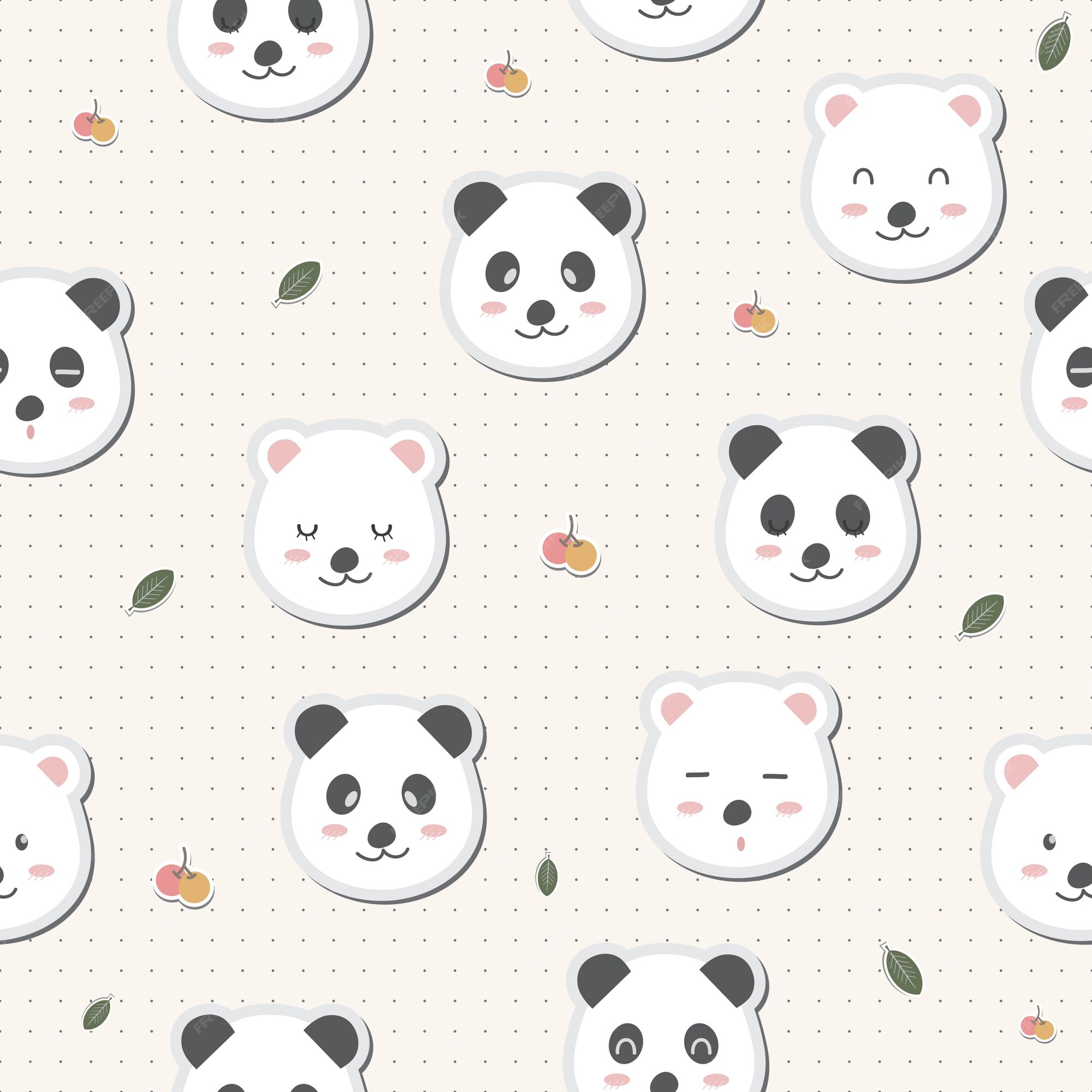 Panda bonito sobre desenho de parede, Vetor Premium