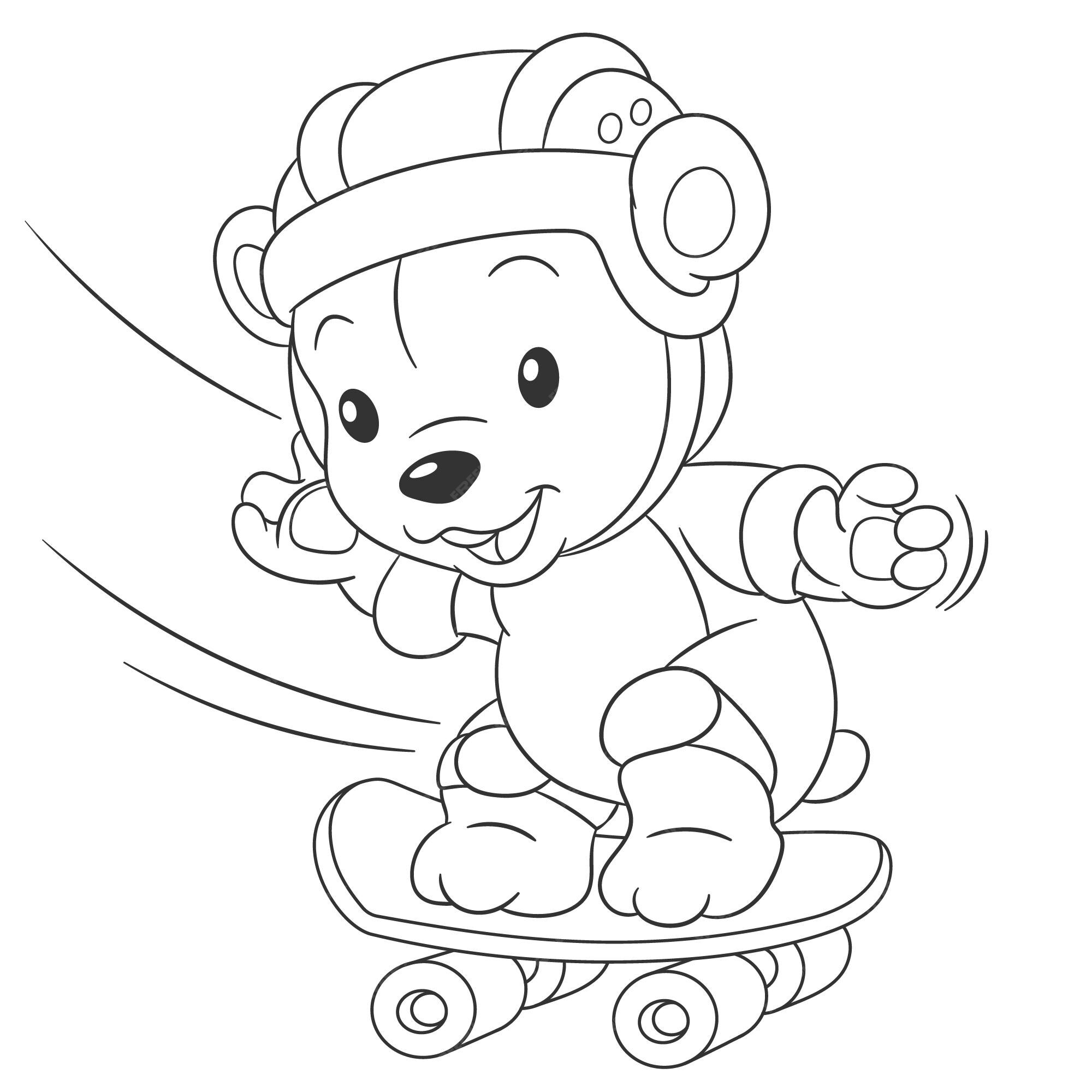 Desenhos de Skate para colorir e pintar - Pinte Online