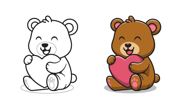 Desenhos para colorir de desenho de um urso fofo para colorir online  