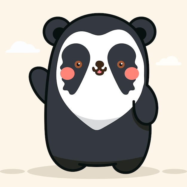 urso jucumari vetor ou urso de óculos kawaii