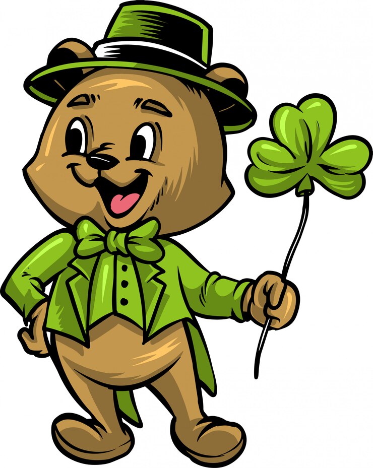 Vetor urso leprechaun 02