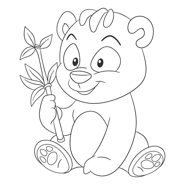 Urso Panda para Colorir – Desenhos para Colorir