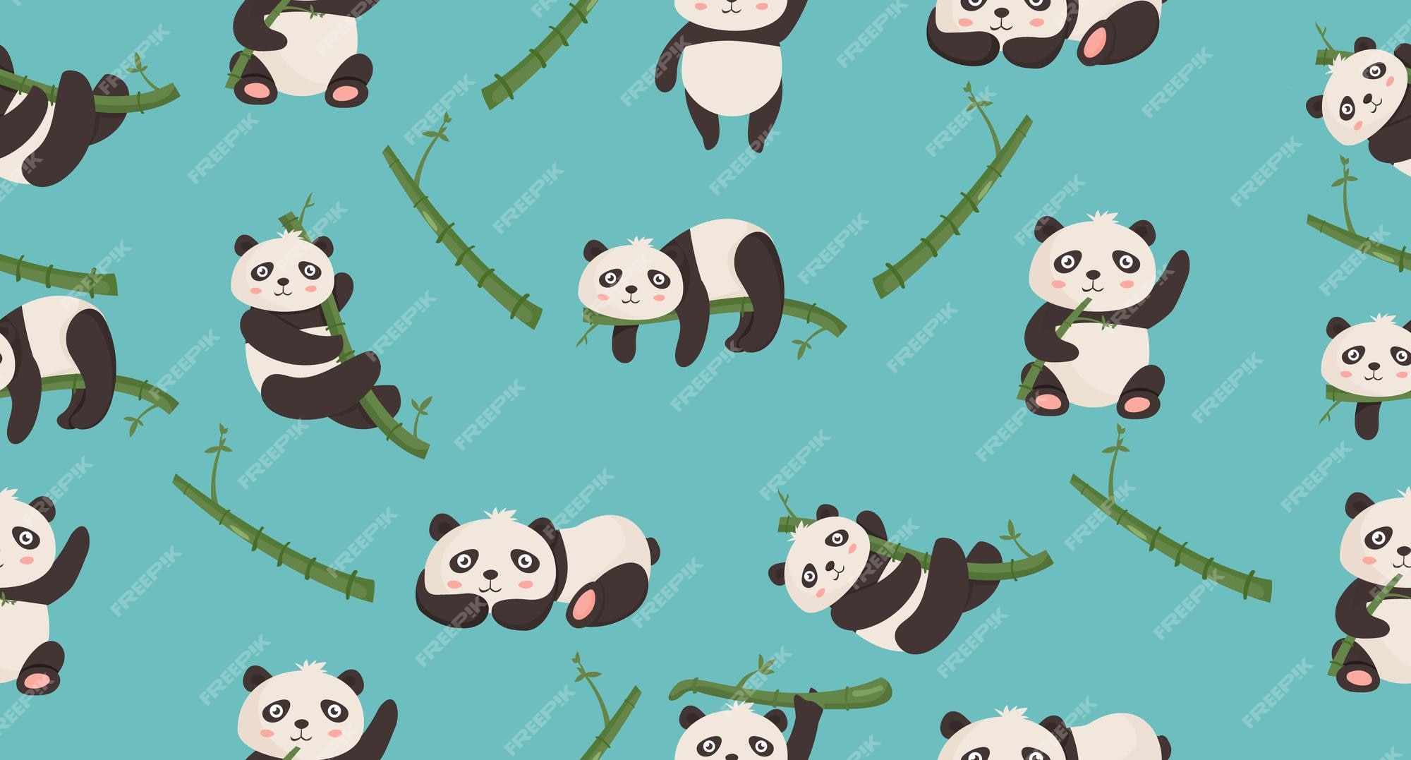 Kawaii Panda E Fundo Do Vetor De Frutos Sem Costura. Ursos De Desenho  Animado E Frutos De Caráter Rindo Espalhados a Rosa Ilustração do Vetor -  Ilustração de backdrop, urso: 215254027