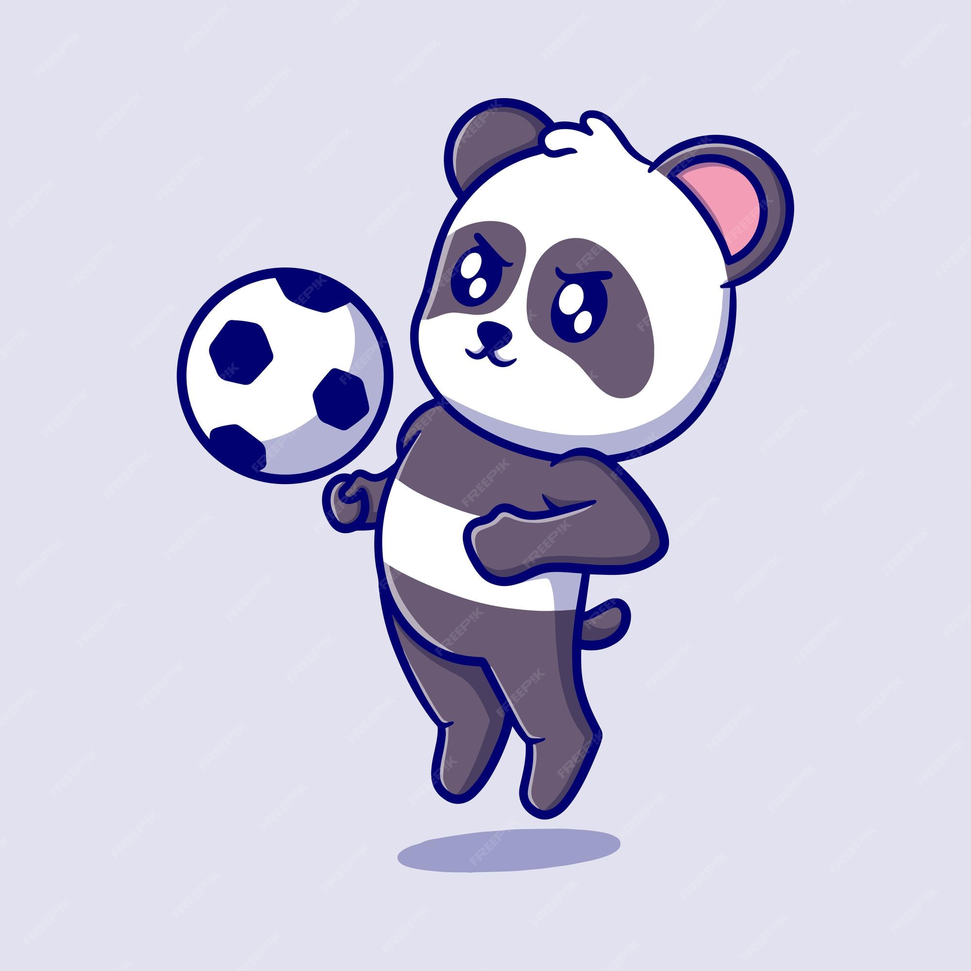 Personagem de desenho animado de urso panda bonito. ilustração