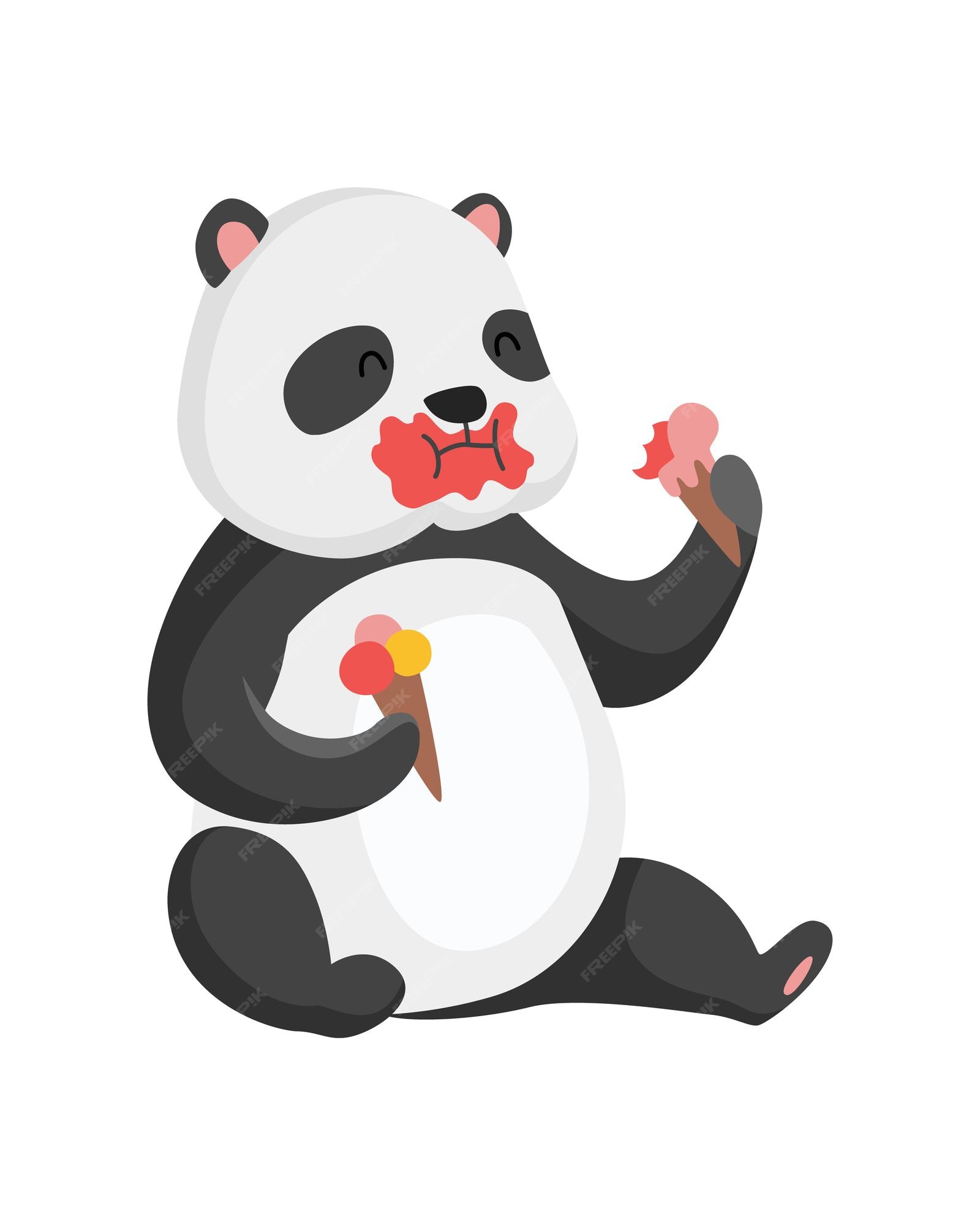 O Urso Panda Gigante Engraçado Bonito Dos Desenhos Animados