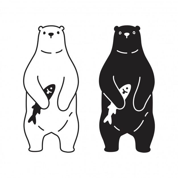 Urso polar personagem dos desenhos animados