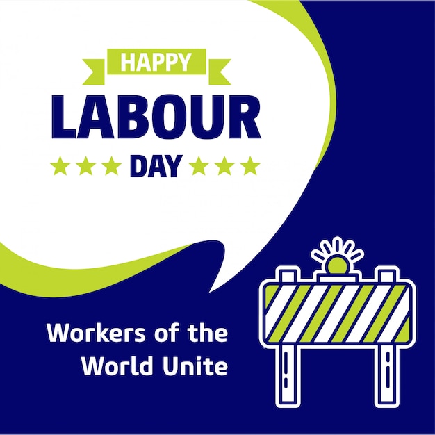 Usa labour day Vetor Premium