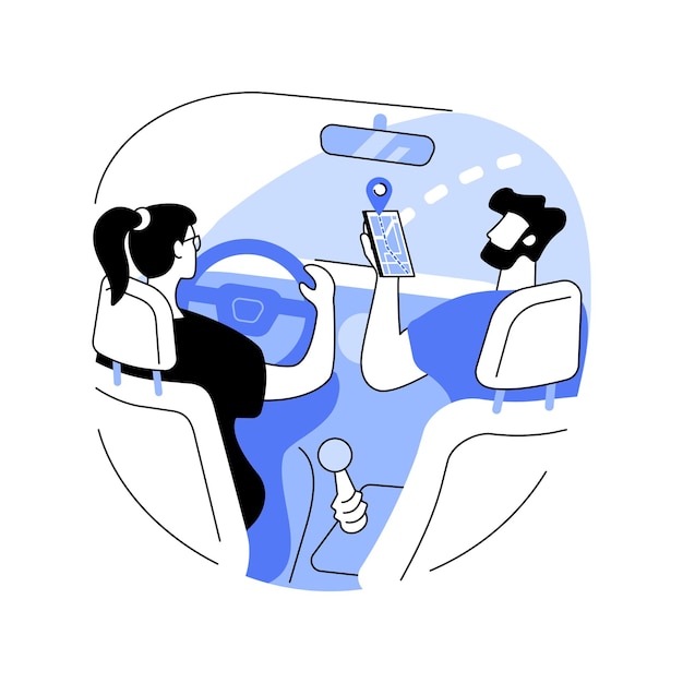 Usando ilustrações vetoriais de desenhos animados isoladas de navegação