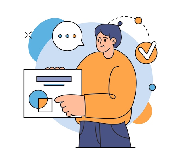 Usuário da Internet durante a pesquisa on-line de informações de dados