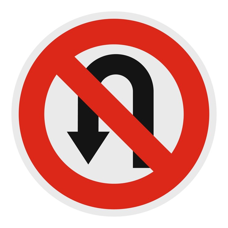 Vetor uturn ícone proibido ilustração plana do ícone vetorial proibido uturn para web