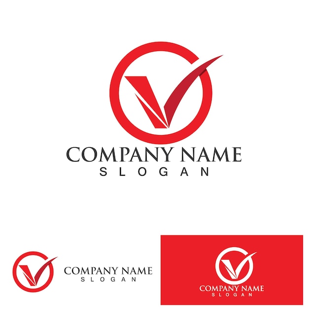 V letra inicial logotipo da empresa e vetor de símbolo