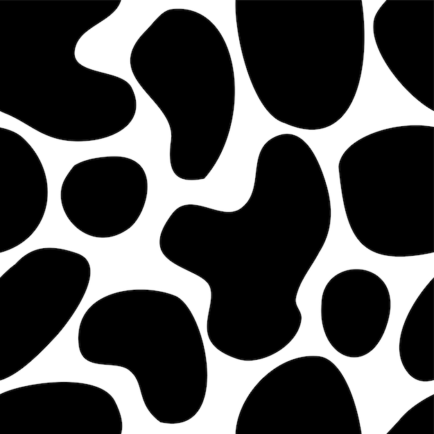 Vaca animal print vector fundo padrão sem emenda