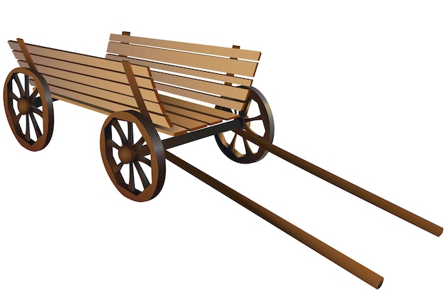 Vagão de carro de carrinho de madeira