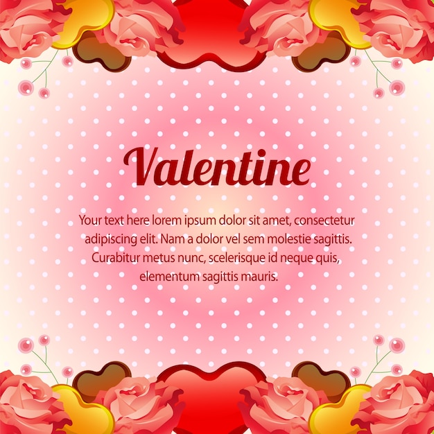 Valentine card dot background