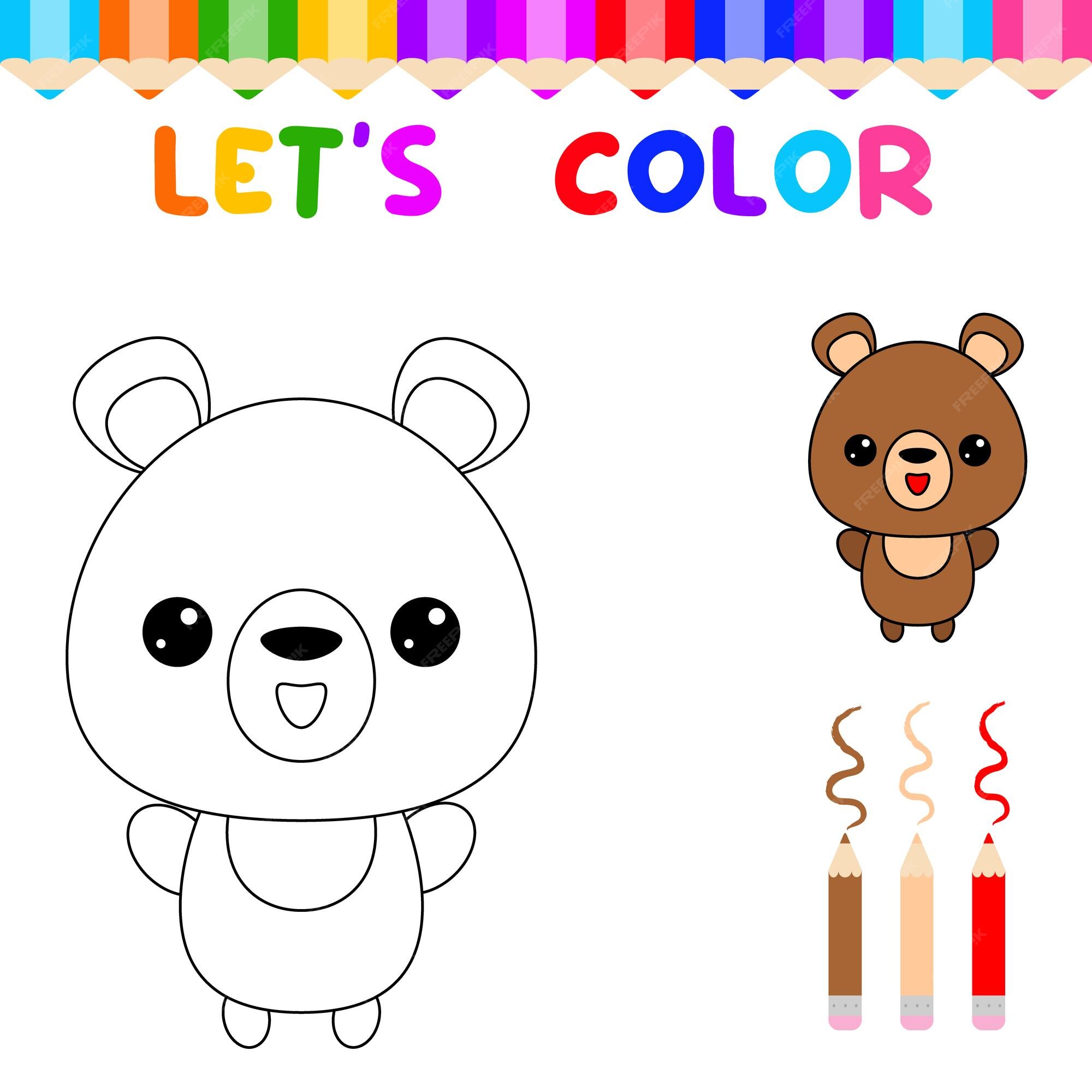 Vamos colorir animais fofos livro de colorir para crianças pequenas jogo  educacional para crianças pinte o cordeiro