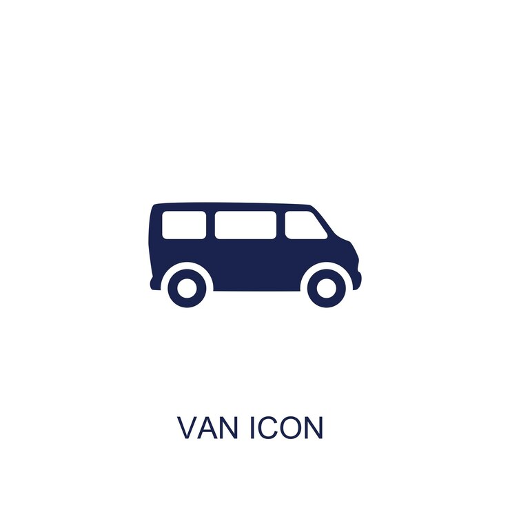 van ícone fundo branco