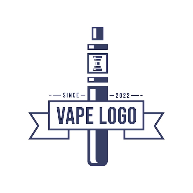 Vetor vape logotipo retrô vintage