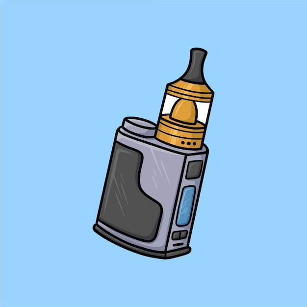 Vape mtl e mini mod vector cartoon ilustração