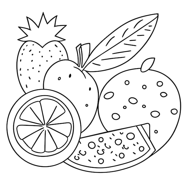 Desenho Pintar Fruta Imagens – Download Grátis no Freepik