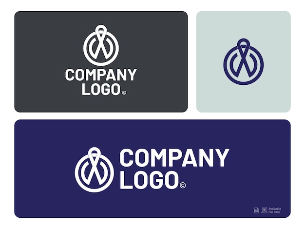 Variações de design de logotipo para a marca da empresa