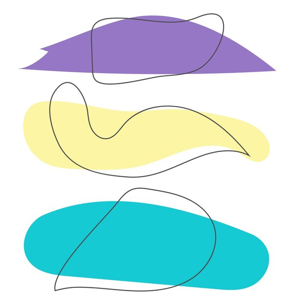 Várias formas abstratas geométricas para design em cores modernas
