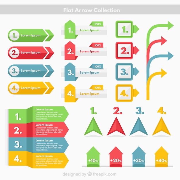 Vetor variedade colorida de elementos infográfico