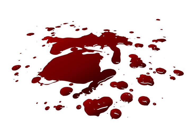 Vetor vários respingos de sangue ou tinta