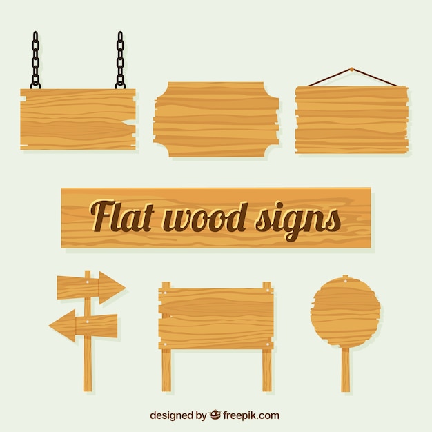 Vários sinais de textura de madeira