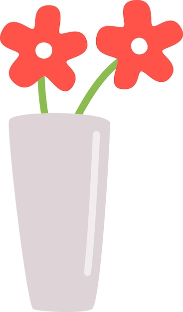 Vetor vaso com flores