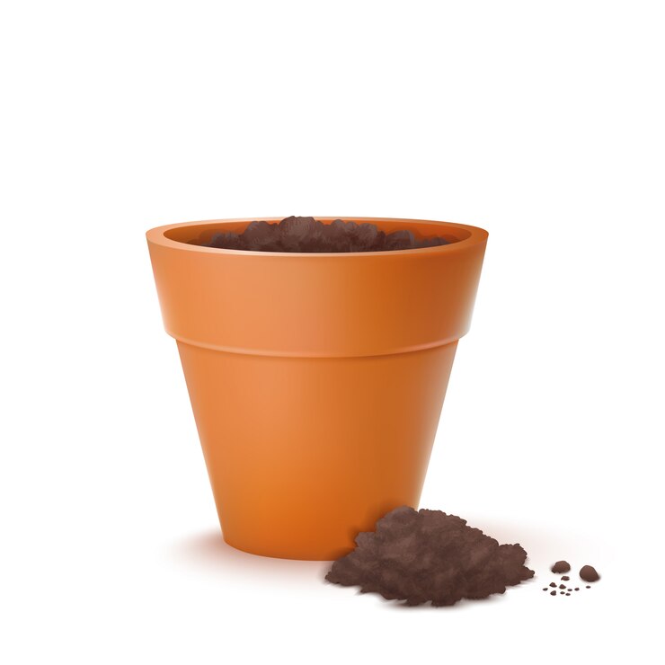 Vetor vaso de flores com chão