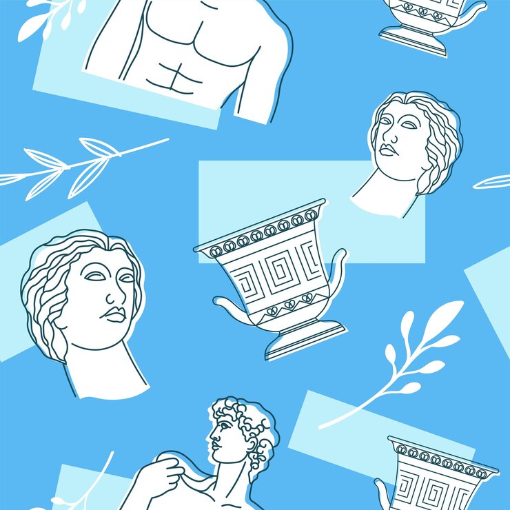 Vetor vaso ou ânfora da herança da cultura romana ou grega