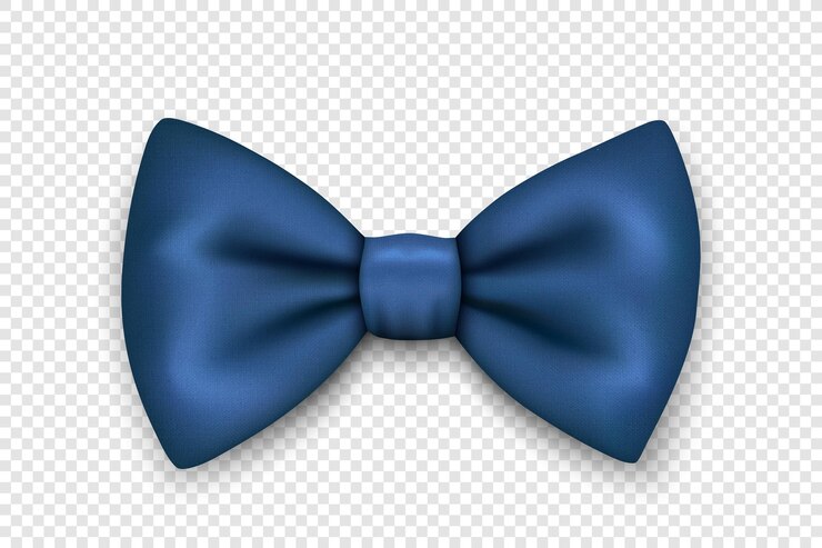 Vetor vector 3d realista azul texturizado ícone de gravata borboleta closeup isolado de seda brilhante gravata borboleta modelo de design de maquete de cavalheiro gravata borboleta para homem moda masculina feriado do dia dos pais