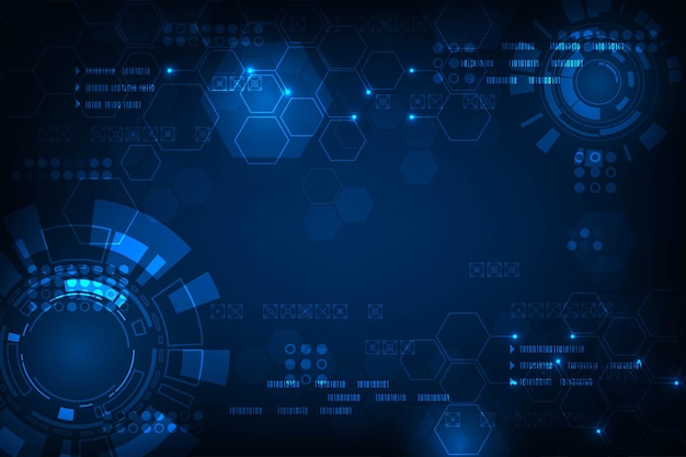 Vector abstrata tecnologia hitech futurista moderna com fundo de luz azul