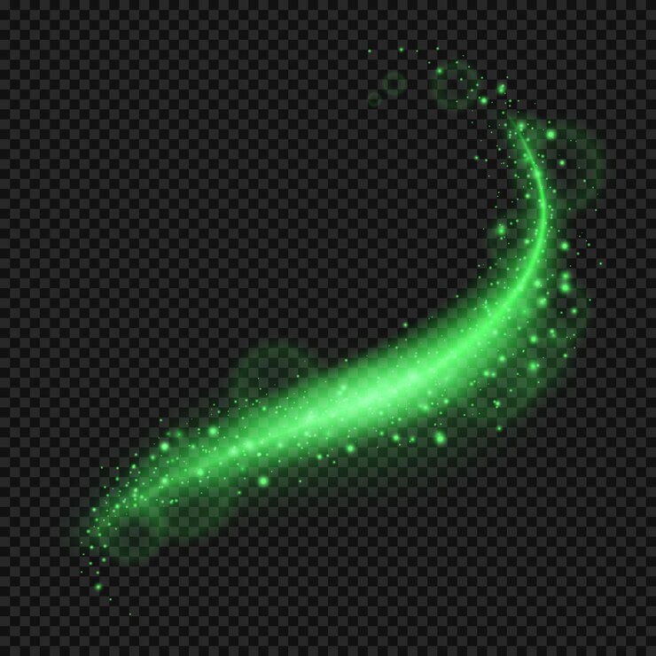Vetor vector abstrato de ondas verdes cintilantes
