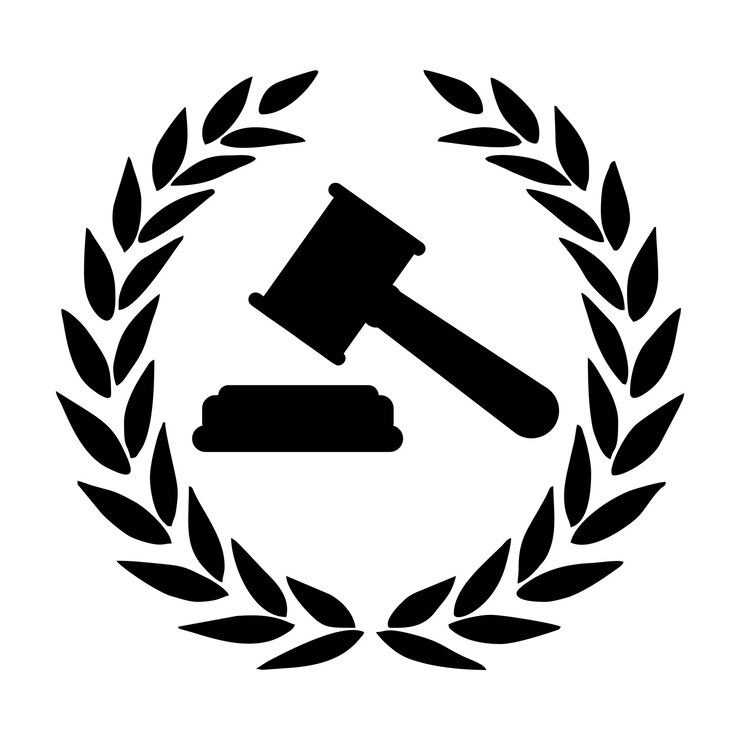 Vetor vector advogado e ilustração do logotipo da justiça ou da lei