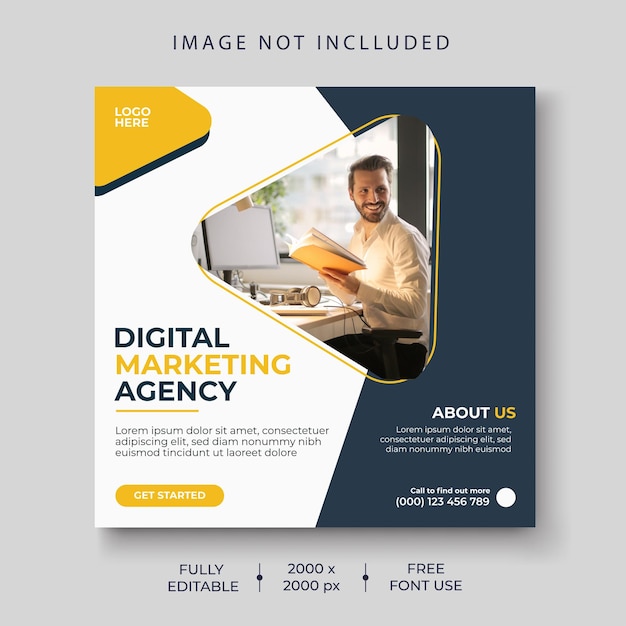Vector agência de marketing digital negócios corporativos postagem de mídia social e modelo de banner do Instagram