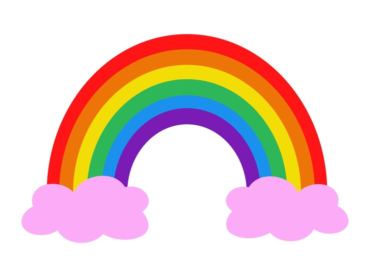 Vetor vector arco-íris lgbt com nuvens lgbtq plus arco-íris mês do orgulho