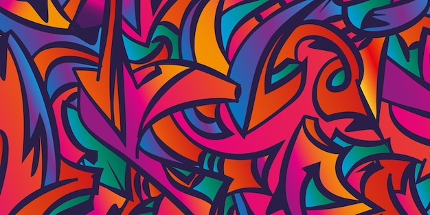 Vector Art Design Fundo Colorido Graffiti